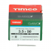 3.5x50 Pozi Countersunk Multi Purpose Screw A2 Timco Classic Range Pack 200