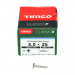 5.0x25 Pozi Pan Multi Purpose Screw A2 Timco Classic Range Pack 200