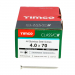 4.0x70 Pozi Countersunk Multi Purpose Screw A4 Timco Classic Range Pack 200