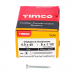 4x40 Square Countersunk Chipboard Screw Zinc Plated Timco Solo Range Pack 200