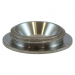 12 Threaded Screw Cover Cap Satin Chrome Pack 4